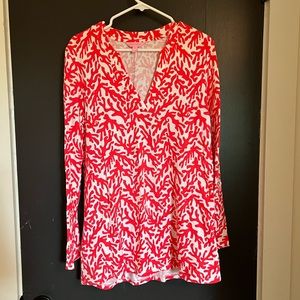 VGUC Lilly Pulitzer Odette Tunic in Island Coral Treasure-  Size M